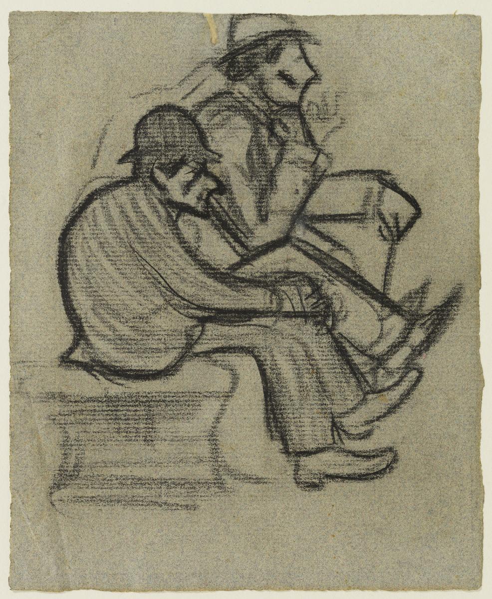 Two Men Sitting on a Bench