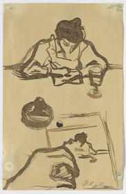 The Artist’s Hands Drawing His Sister Lola