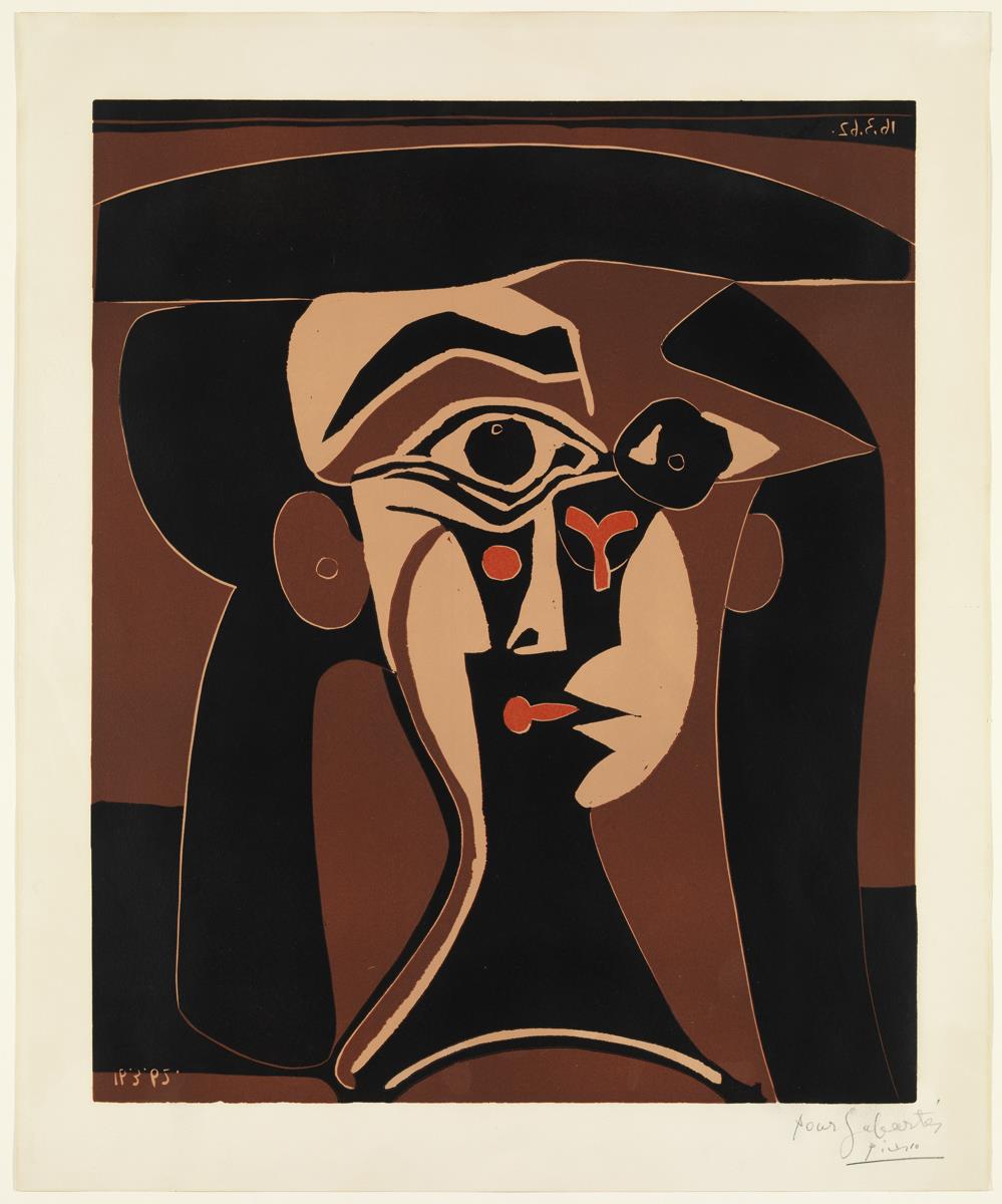 Jacqueline con sombrero negro