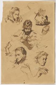 Lola, the Artist's Sister, and Studies of Woman