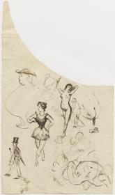 Dancer, Female Nude, and Other Sketches