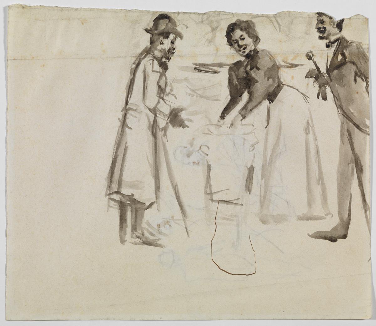 Boceto para "Entre dos fuegos"