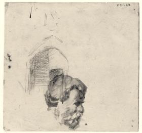 Cabeza de hombre y puerta