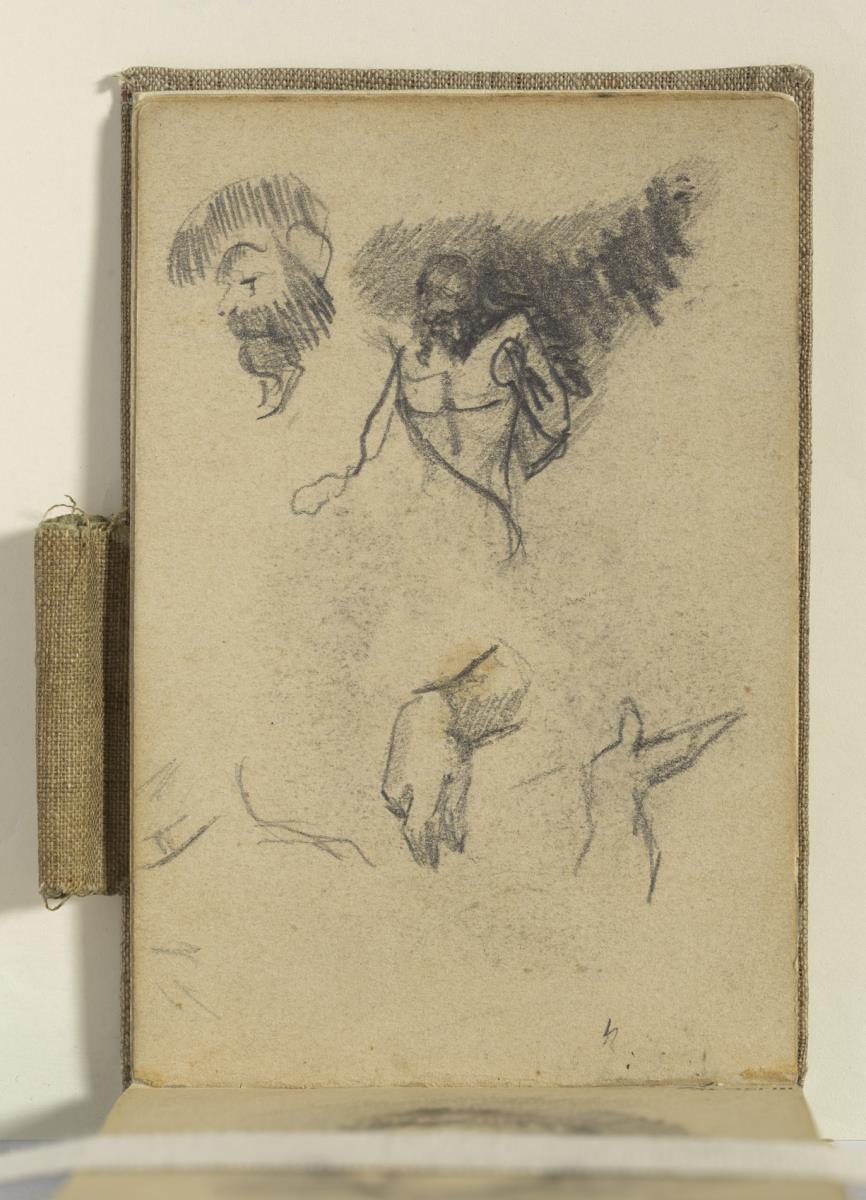 Tors de Crist i estudi de mans i cap