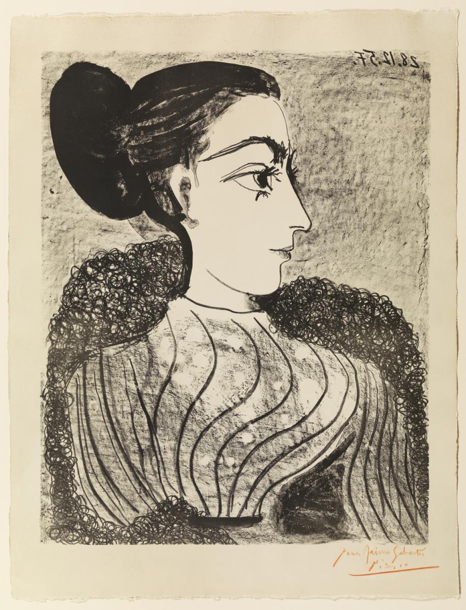Mujer con moño