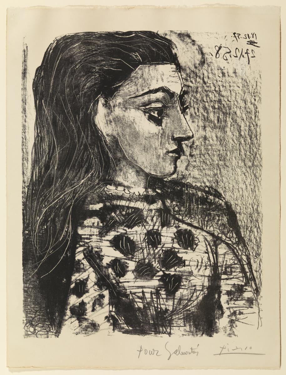 Busto con blusa de cuadros