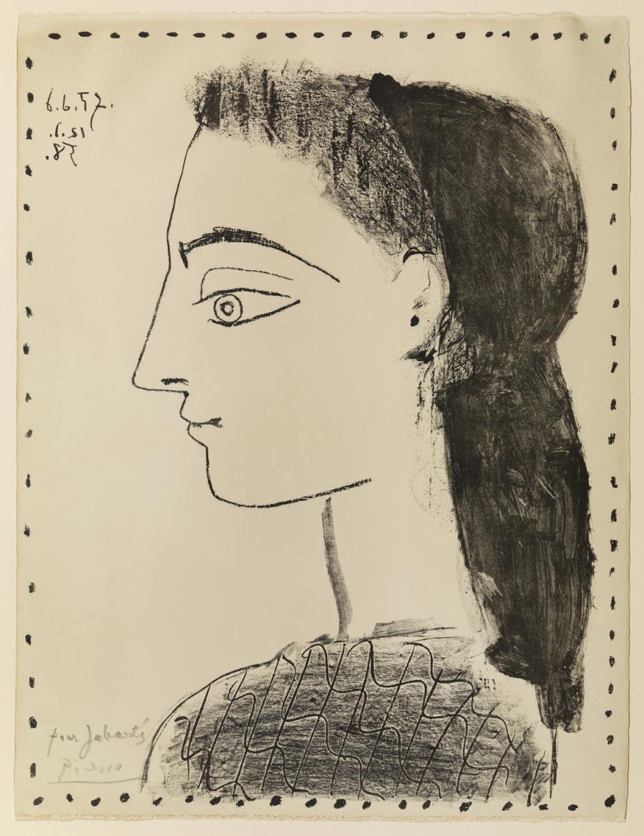 Jacqueline con pañuelo negro