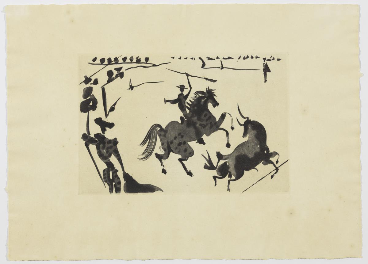 "Alaceando a un toro"