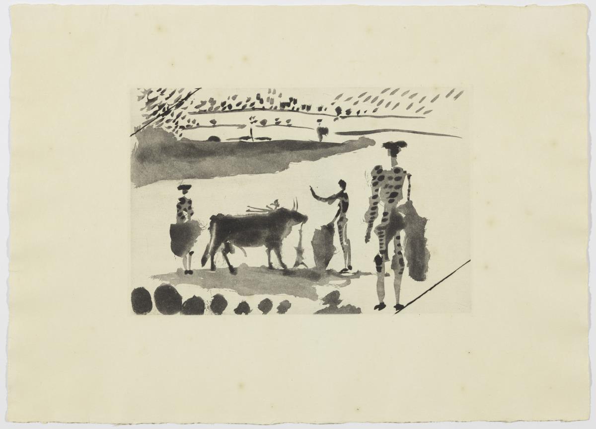 "Después de la estocada el torero señala la muerte del toro"