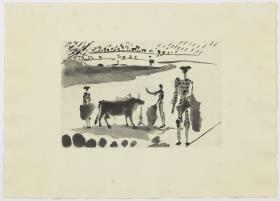Bullfighter Signalling the Death of the Bull after the Stab