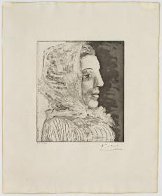 Busto de mujer con pañuelo