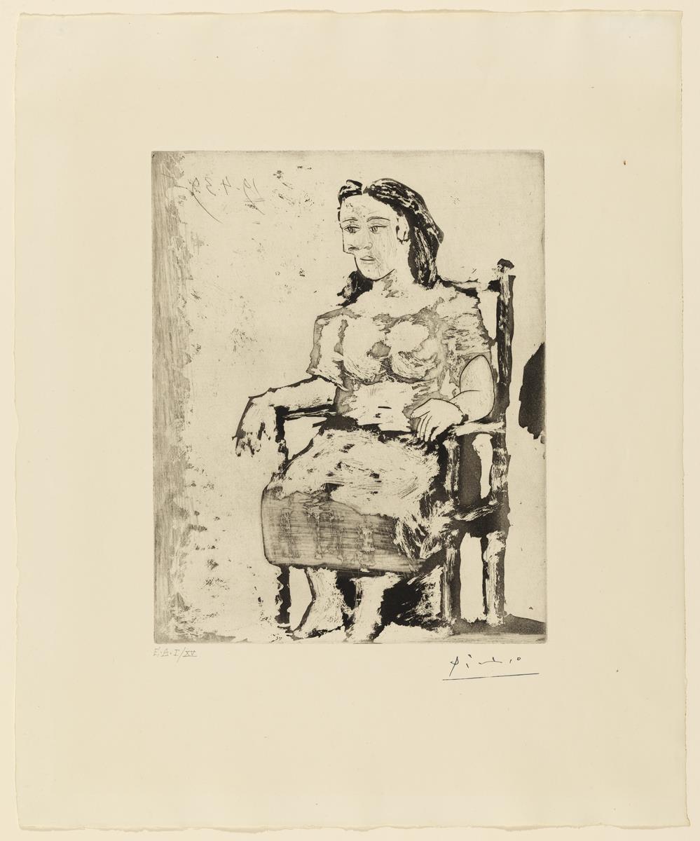 Mujer sentada en un sillón: Dora Maar
