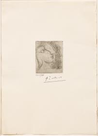 Cabeza de Marie-Thérèse de perfil, girada hacia la derecha