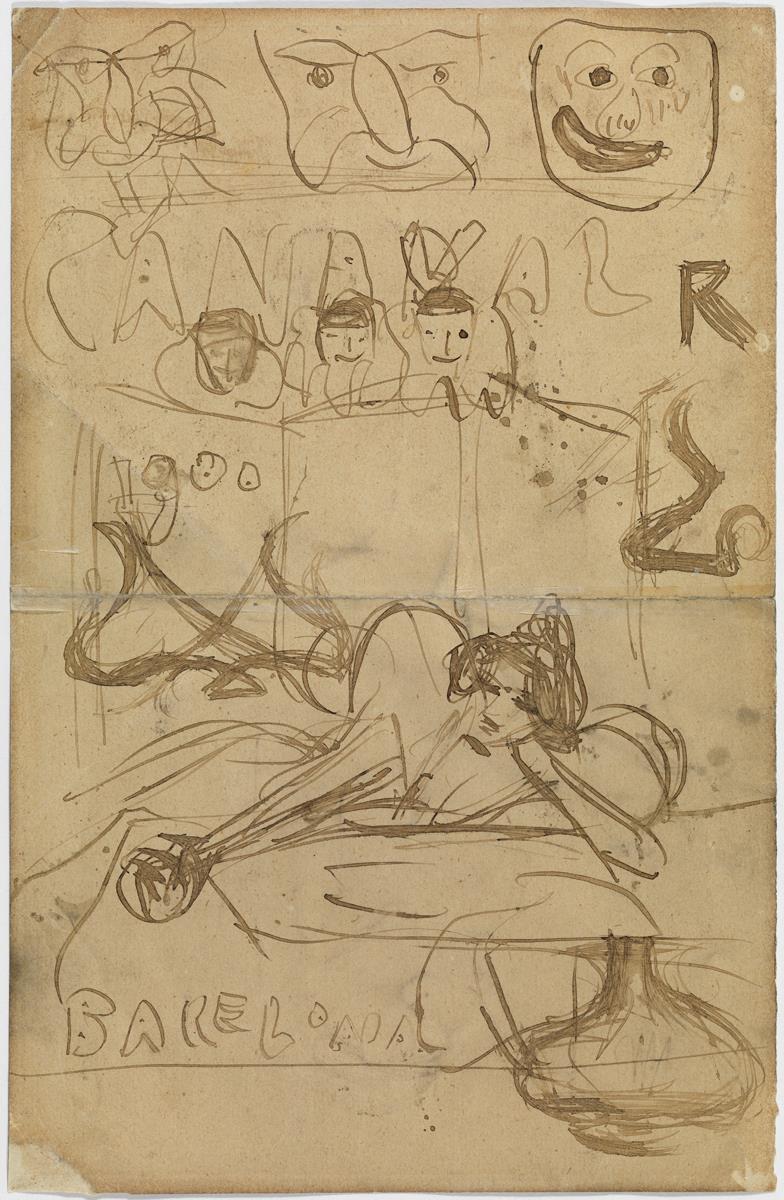 Croquis per al cartell "Carnaval 1900"