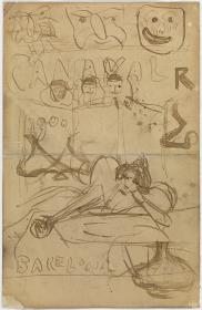 Croquis per al cartell "Carnaval 1900"