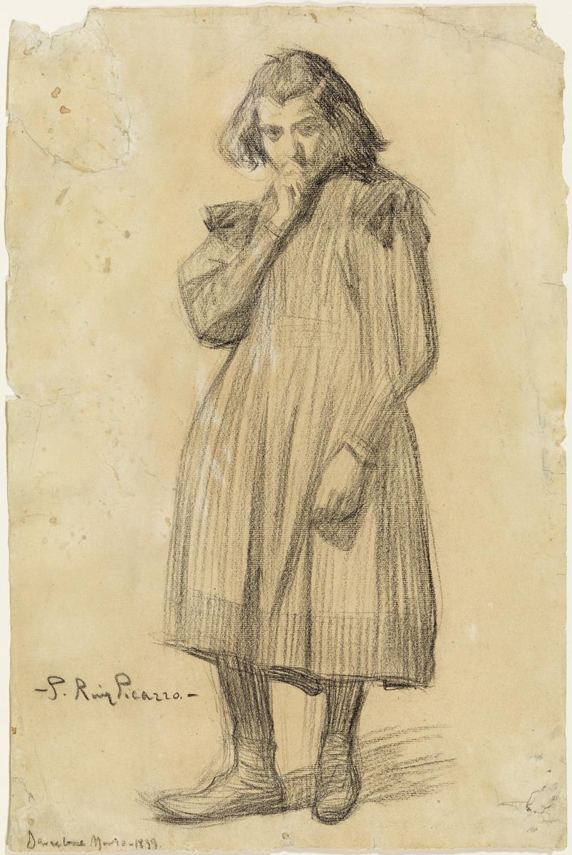 Niña con un dedo en la boca