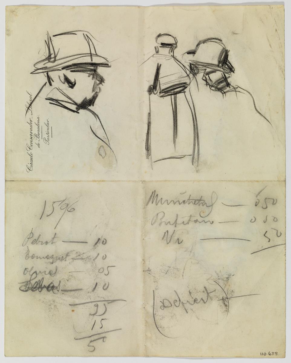 Men and List of Money Spent on Shopping