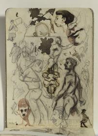 Estudio de figuras y caricaturas