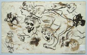 Anciano corriendo y otras caricaturas