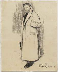 The Artist's Father, with a Copy of the Magazine "Gil Blas" in His Pocket