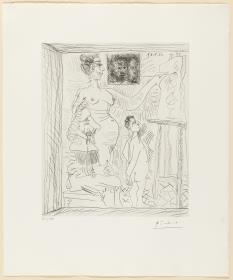 La inspiración trabaja mientras el pintor se rasca la barriga