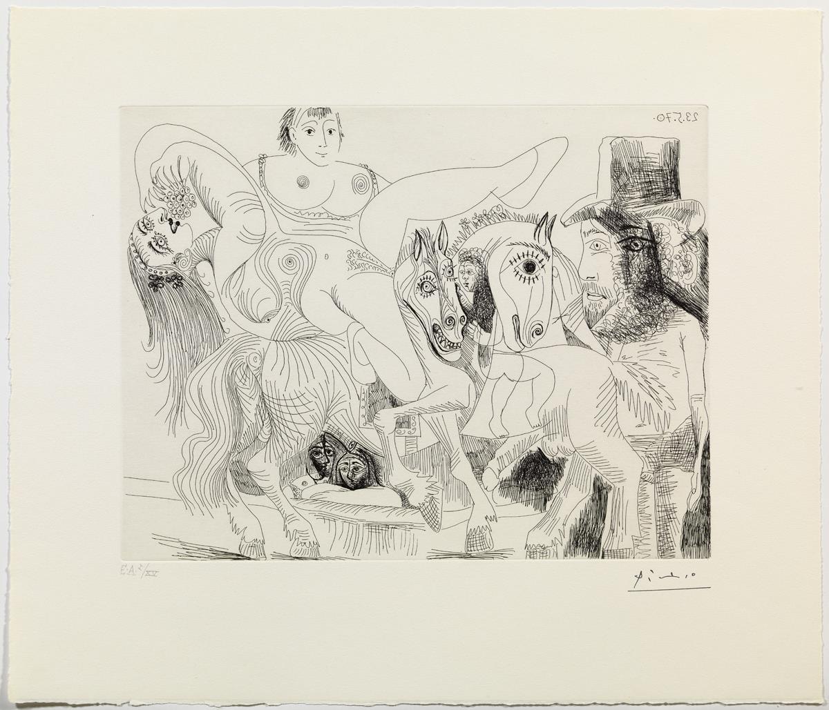 Circus. The Horsewman with Grapes