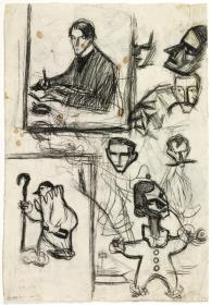Daniel Masgoumiery dibujando, y caricaturas