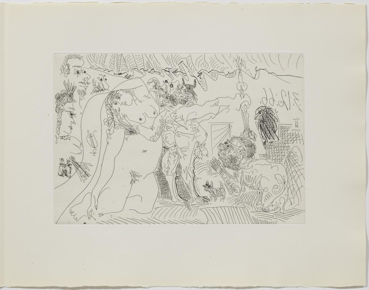 At the Theatre: The Cuckold Brandishing "Zeus's Thunderbolt", with the God's Eagle, etc.