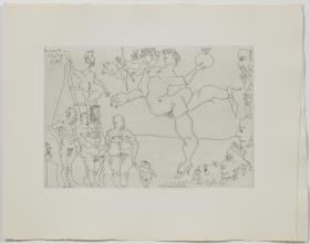Circus Scene with Venus and the Golden Apple, and a Cupid