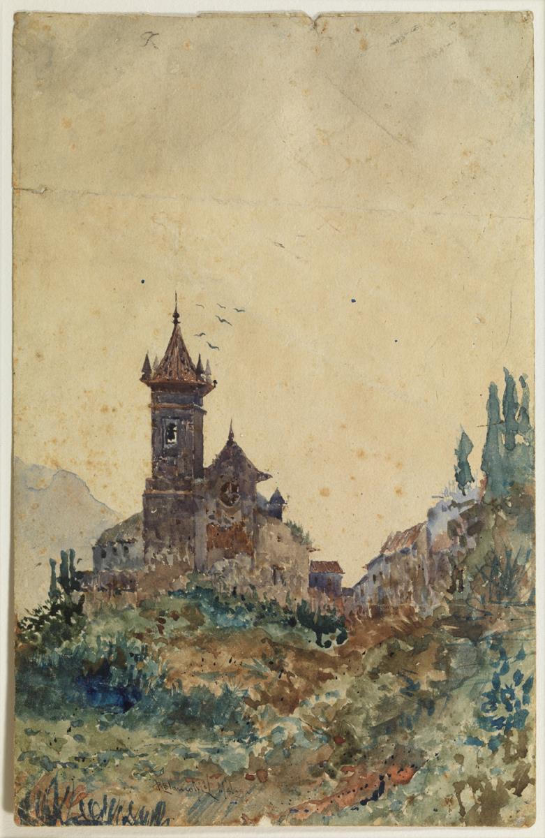 Paisaje con iglesia