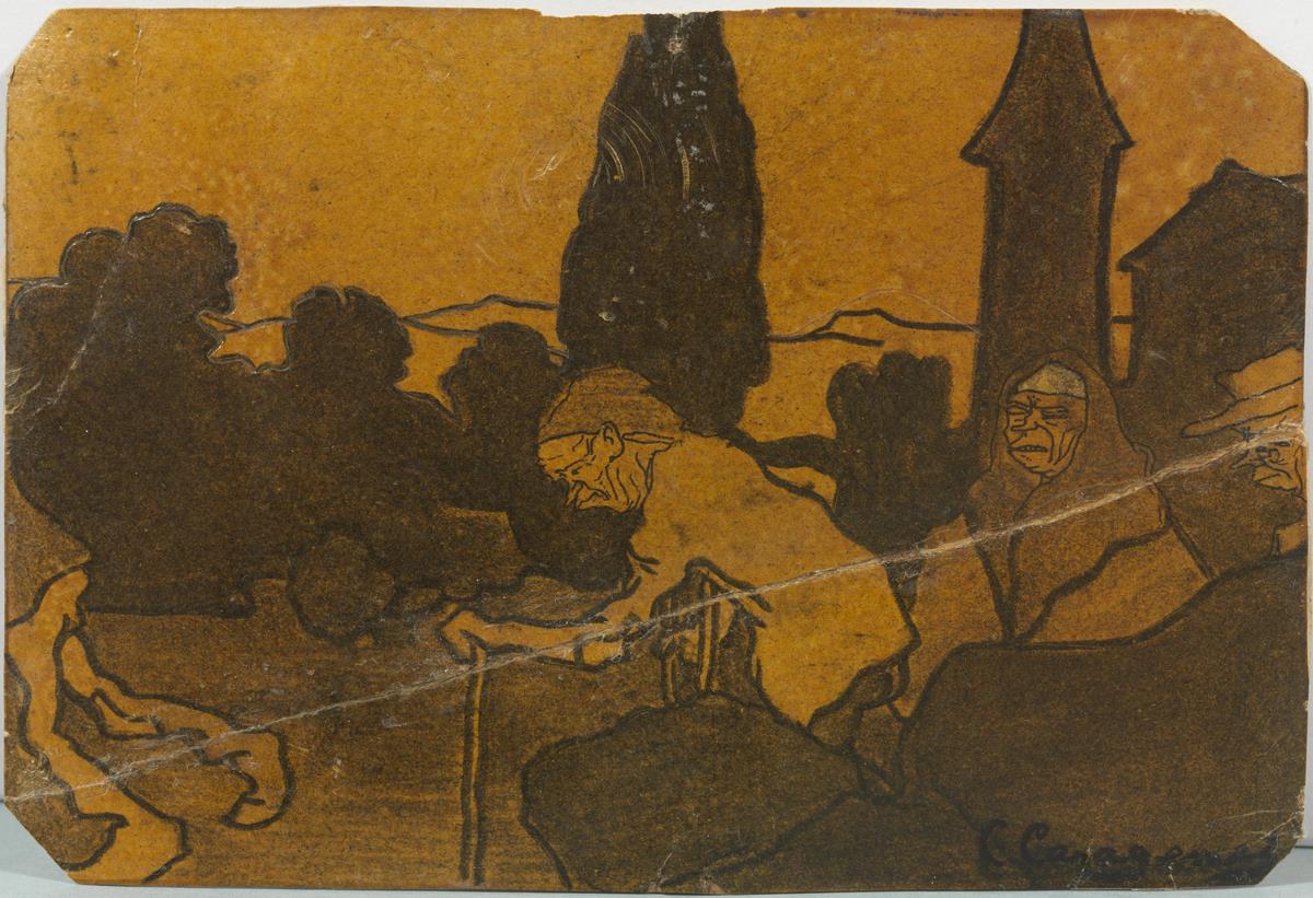 Cretins outside a Church