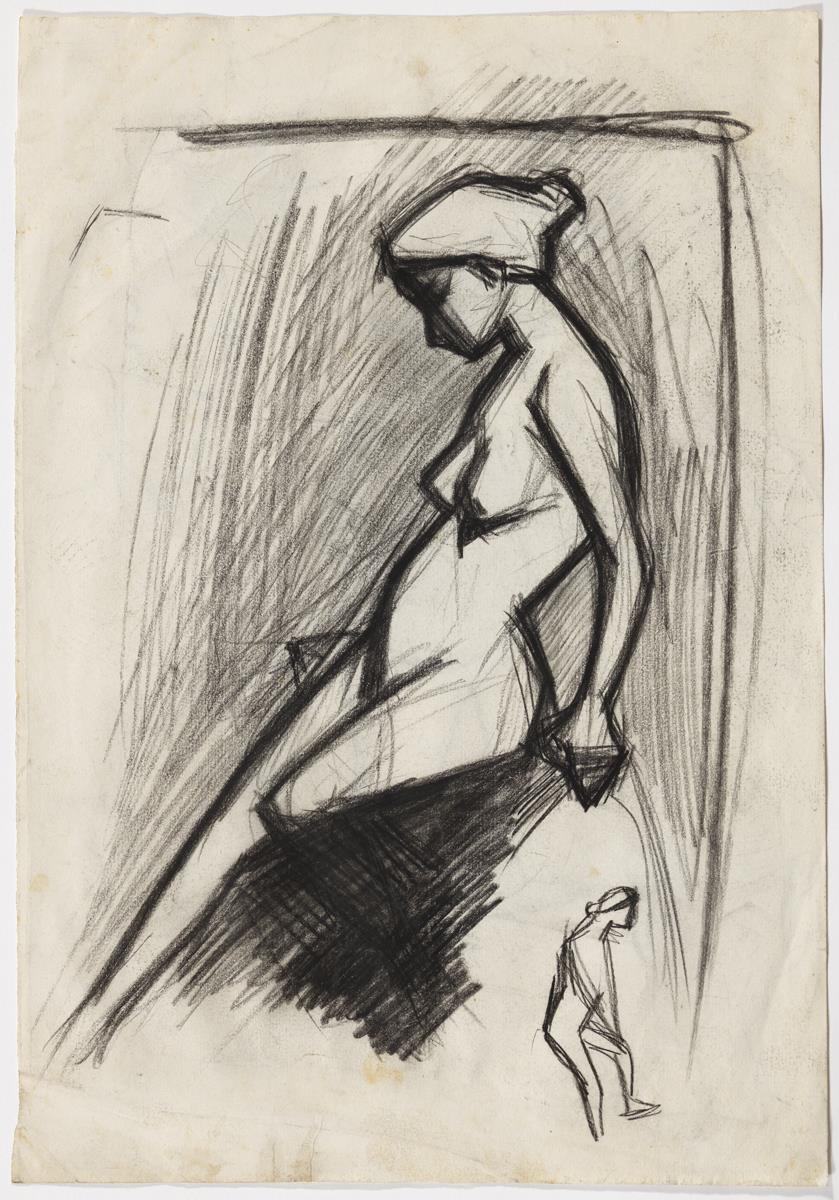 Desnudo femenino de perfil