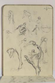 Estudio de hombres y caballo