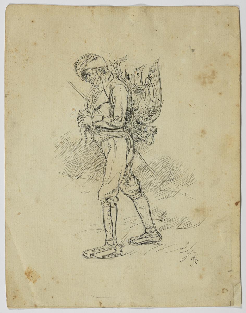 Peasant Carrying a Turkey on His Back