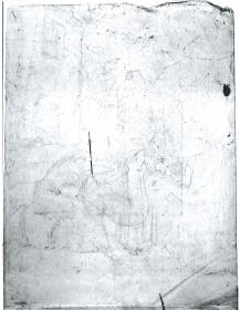 Nena de poble i figura femenina asseguda