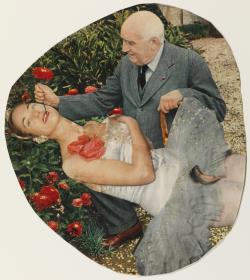 Composición humorística. Paul Claudel y una bailarina