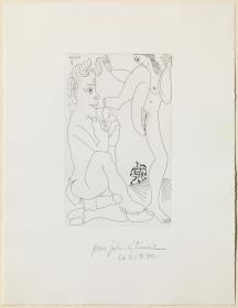 Faun and Bacchante, with Fauns Fighting in the Background