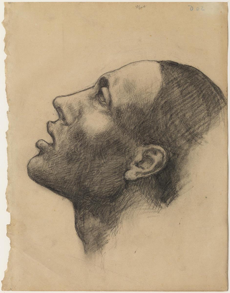 Study of a Head Looking Upwards