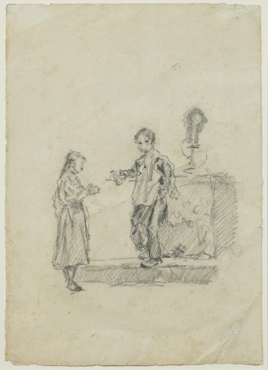 Altar Boy Giving Oil to a Girl