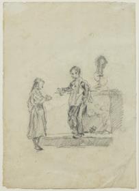 Altar Boy Giving Oil to a Girl