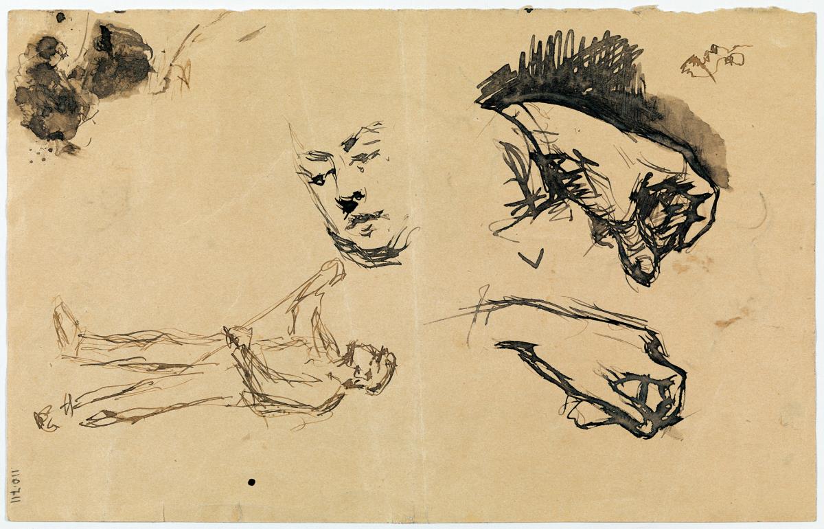 Hands, Head and Male Figure