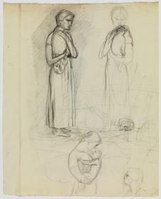 Estudios de mujer con niño