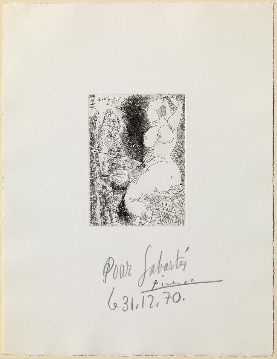 Pintor viejo, modelo y espectador