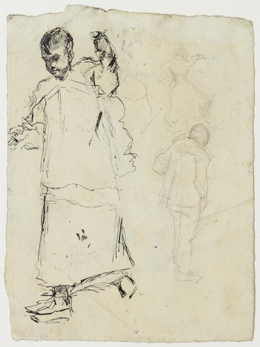 Sketch for "Altar Boy Giving Oil to an Old Woman"