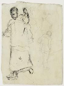 Sketch for "Altar Boy Giving Oil to an Old Woman"