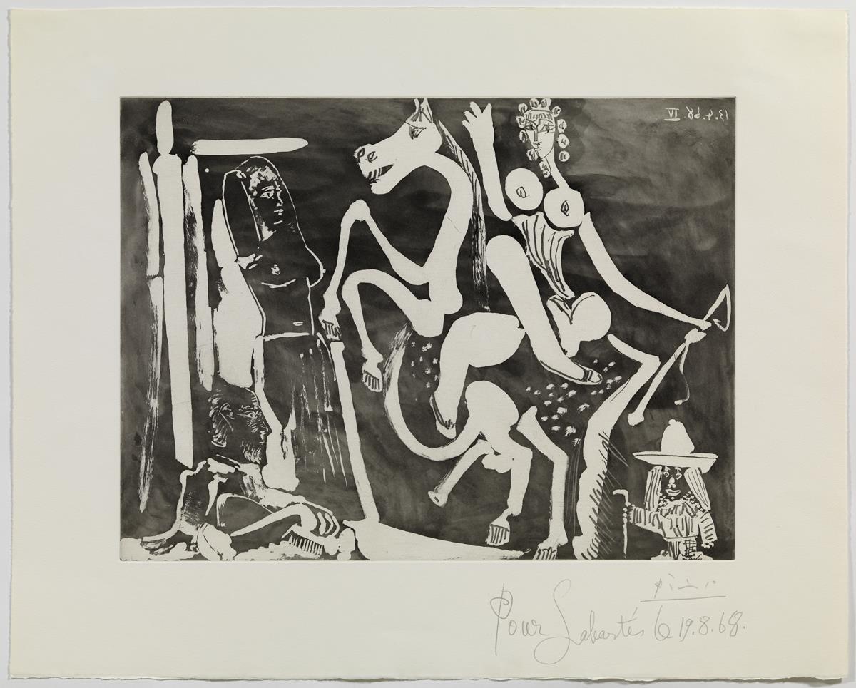 Pintor y modelo. Amazona y "hombrecillo"