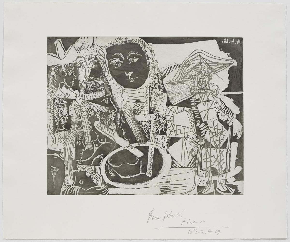 Harlequin and Various Figures