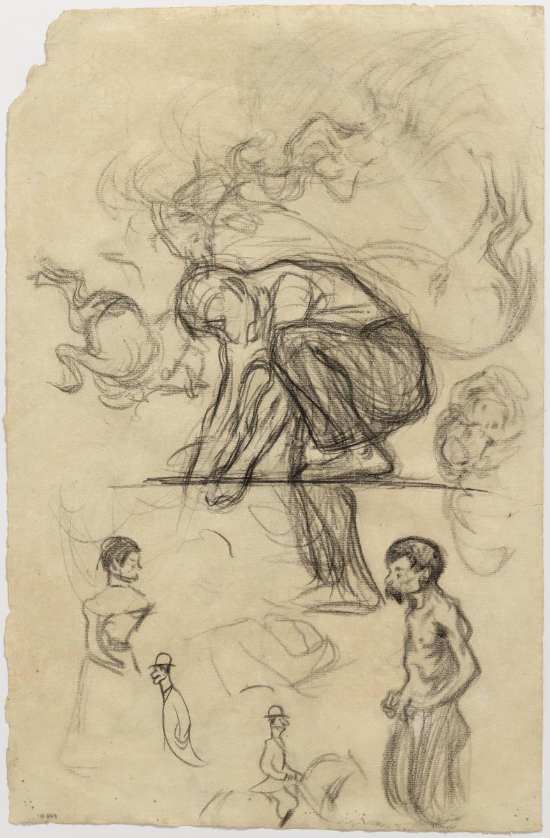 Jove ajupit i croquis diversos