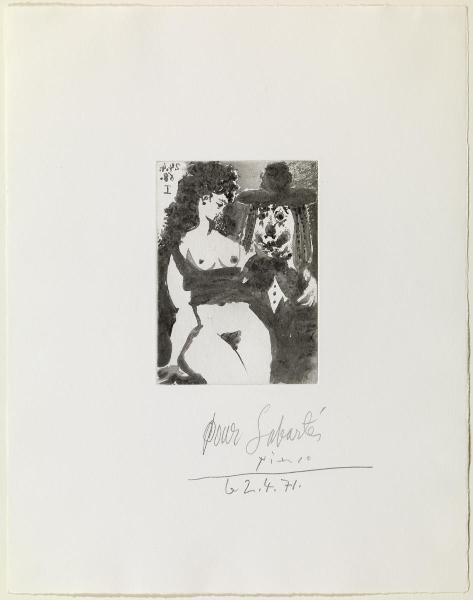 Old Clown with a Ravishing Woman