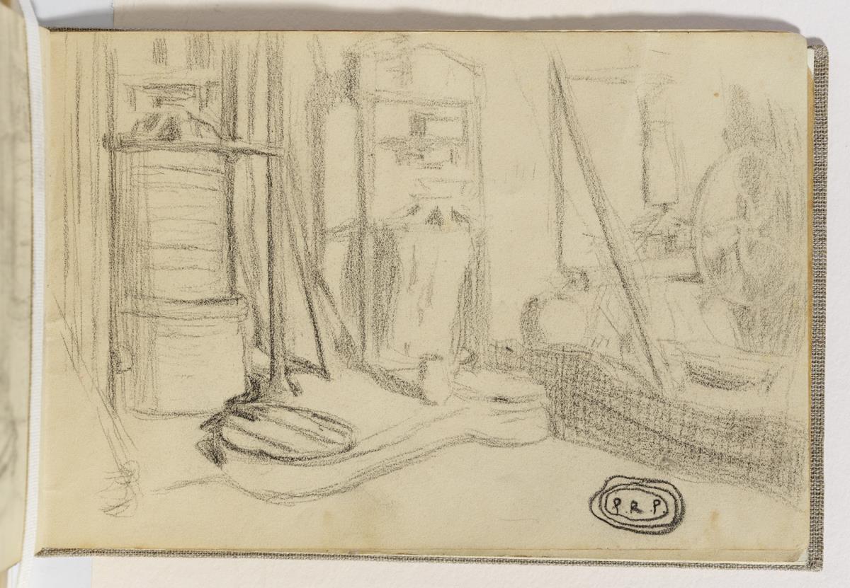 Interior d'un molí d'oli